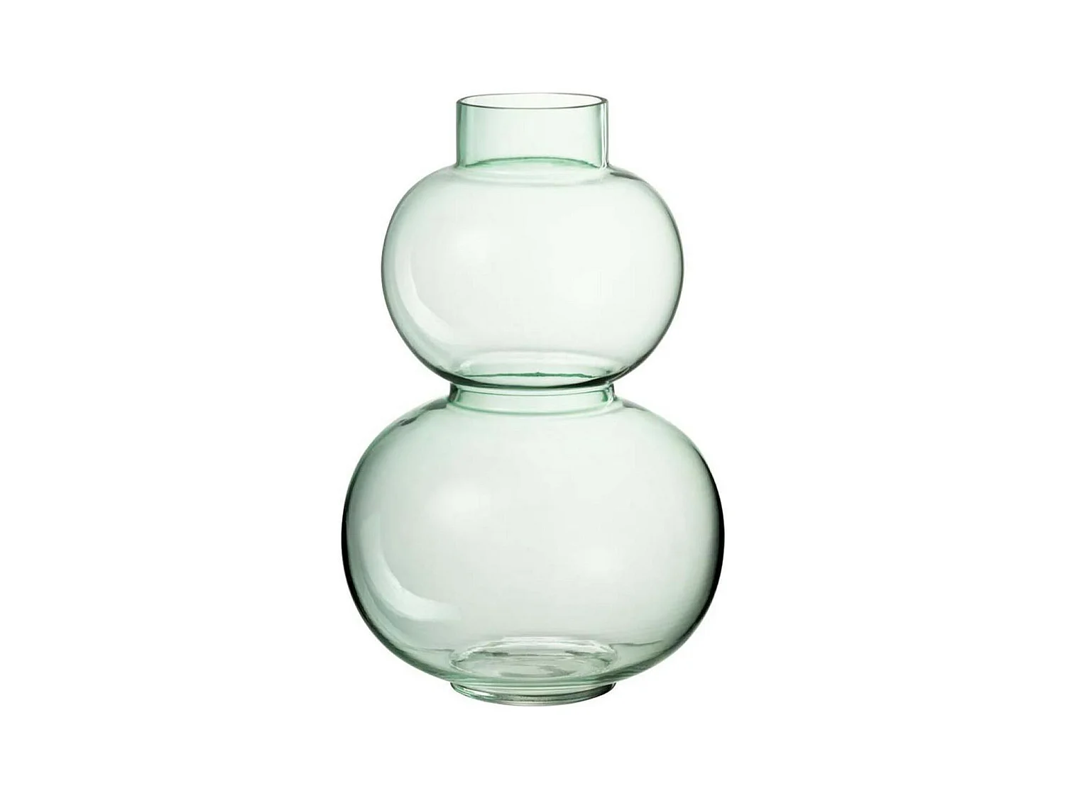 Vase Design en Verre "Boule" 28cm Vert