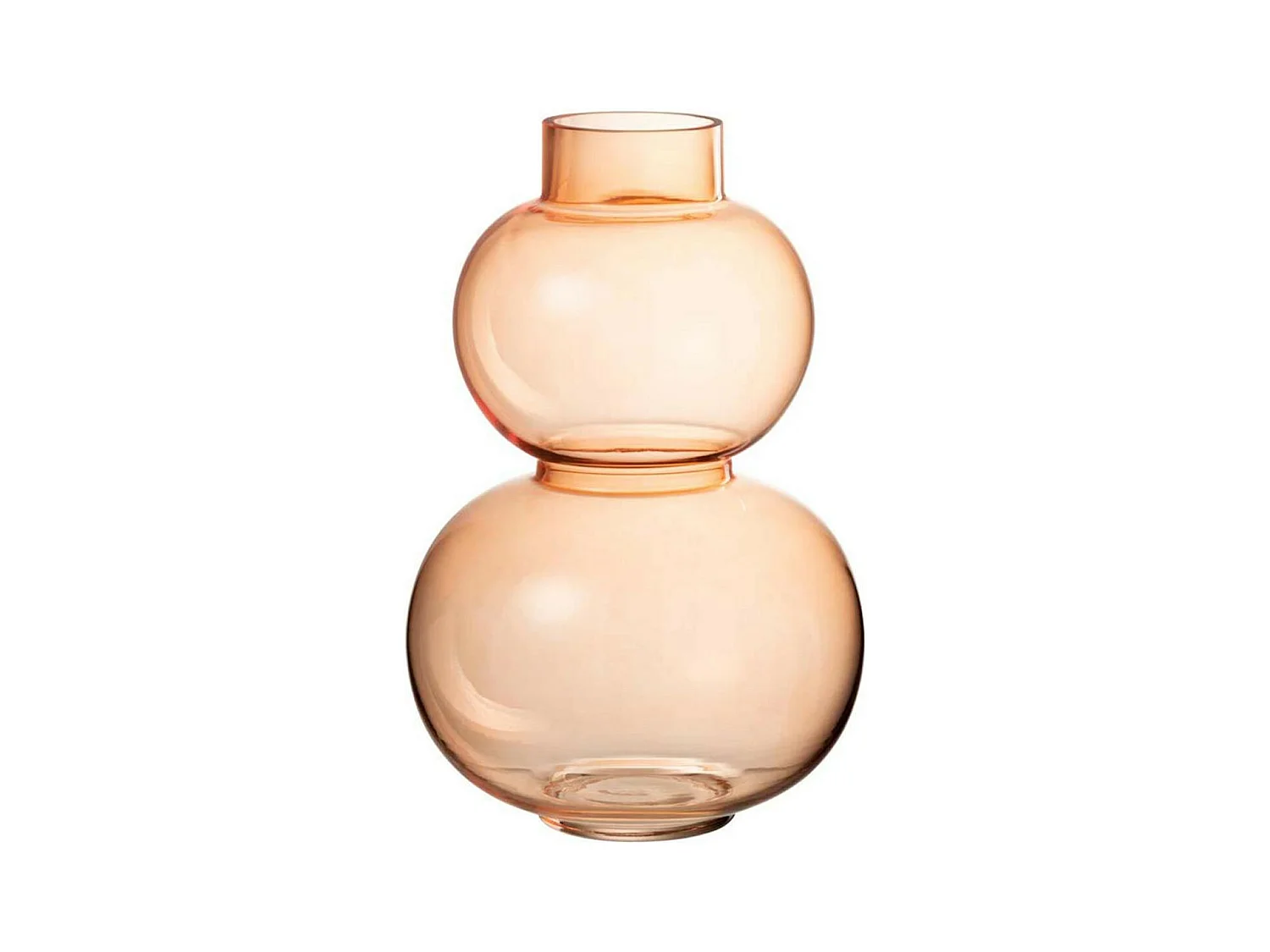 Vase Design en Verre "Boule" 28cm Orange