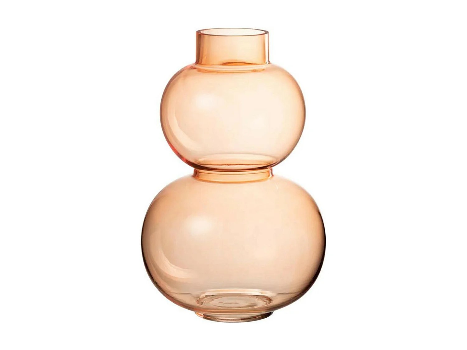 Vase Design en Verre "Boule" 28cm Orange