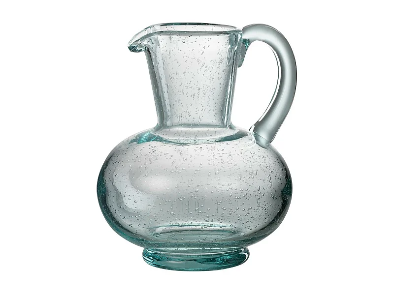 Carafe Design en Verre "Boule" 21cm Bleu