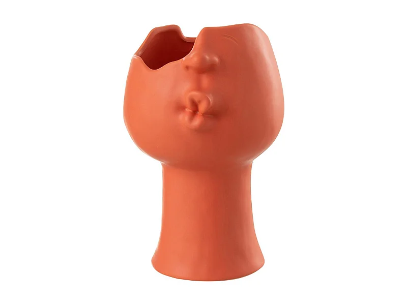 Cache-Pot Déco Visage "Enya" 30cm Terracotta