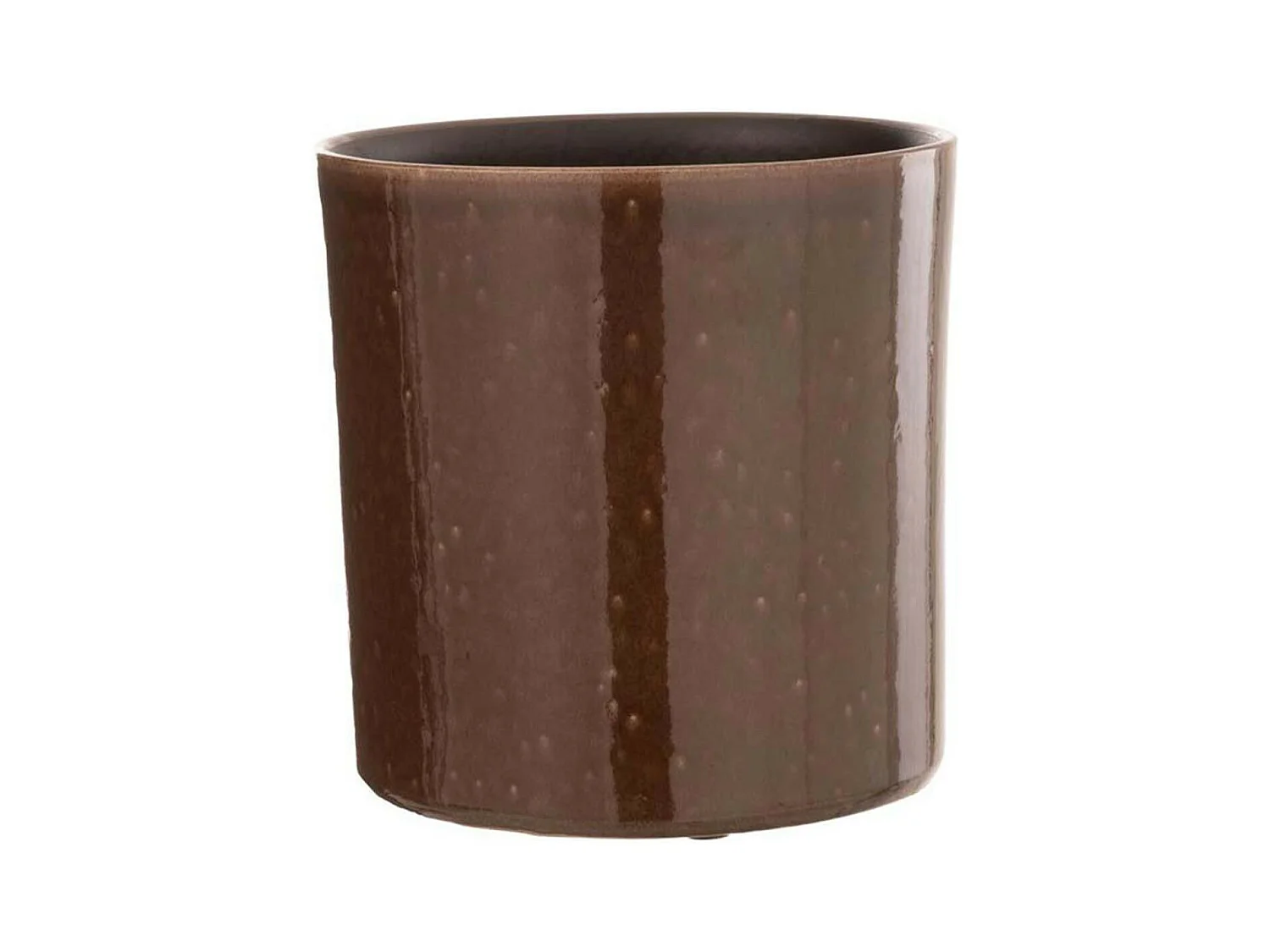 Cache-Pot en Céramique Design "Flek" 20cm Marron