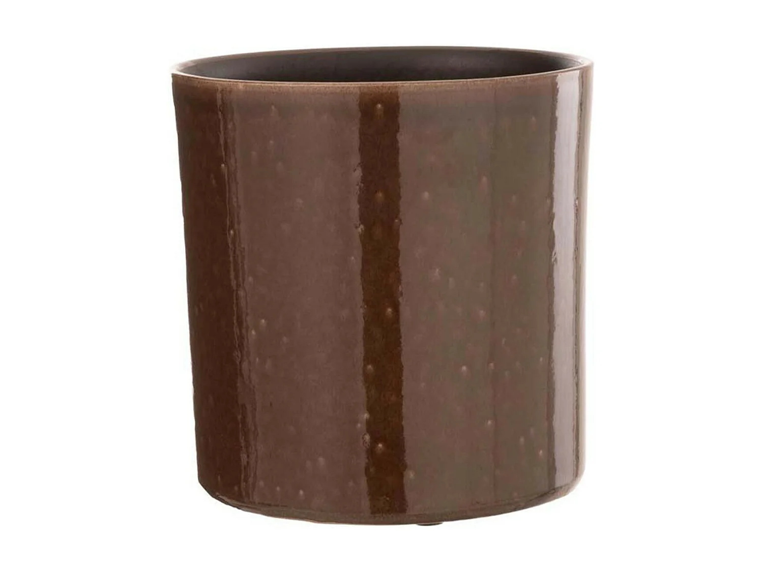 Cache-Pot en Céramique Design "Flek" 20cm Marron