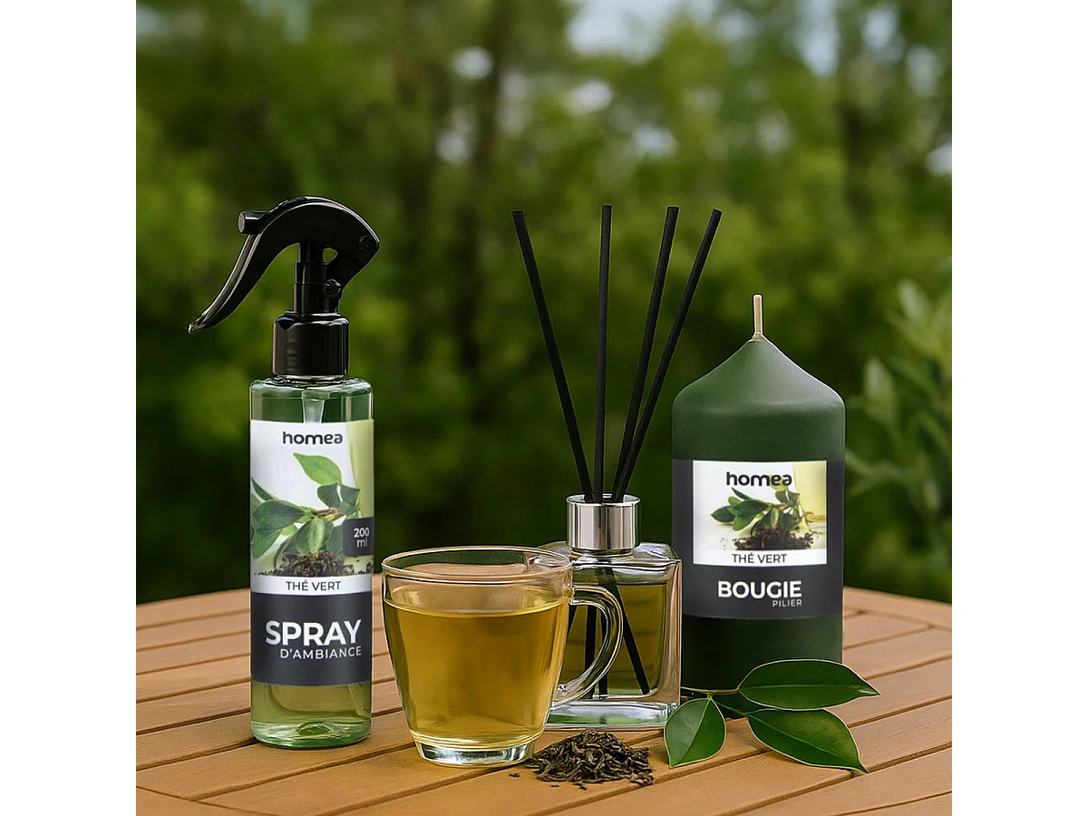Bougie Verrine Parfumée "Essentiel II" 8cm Thé Vert