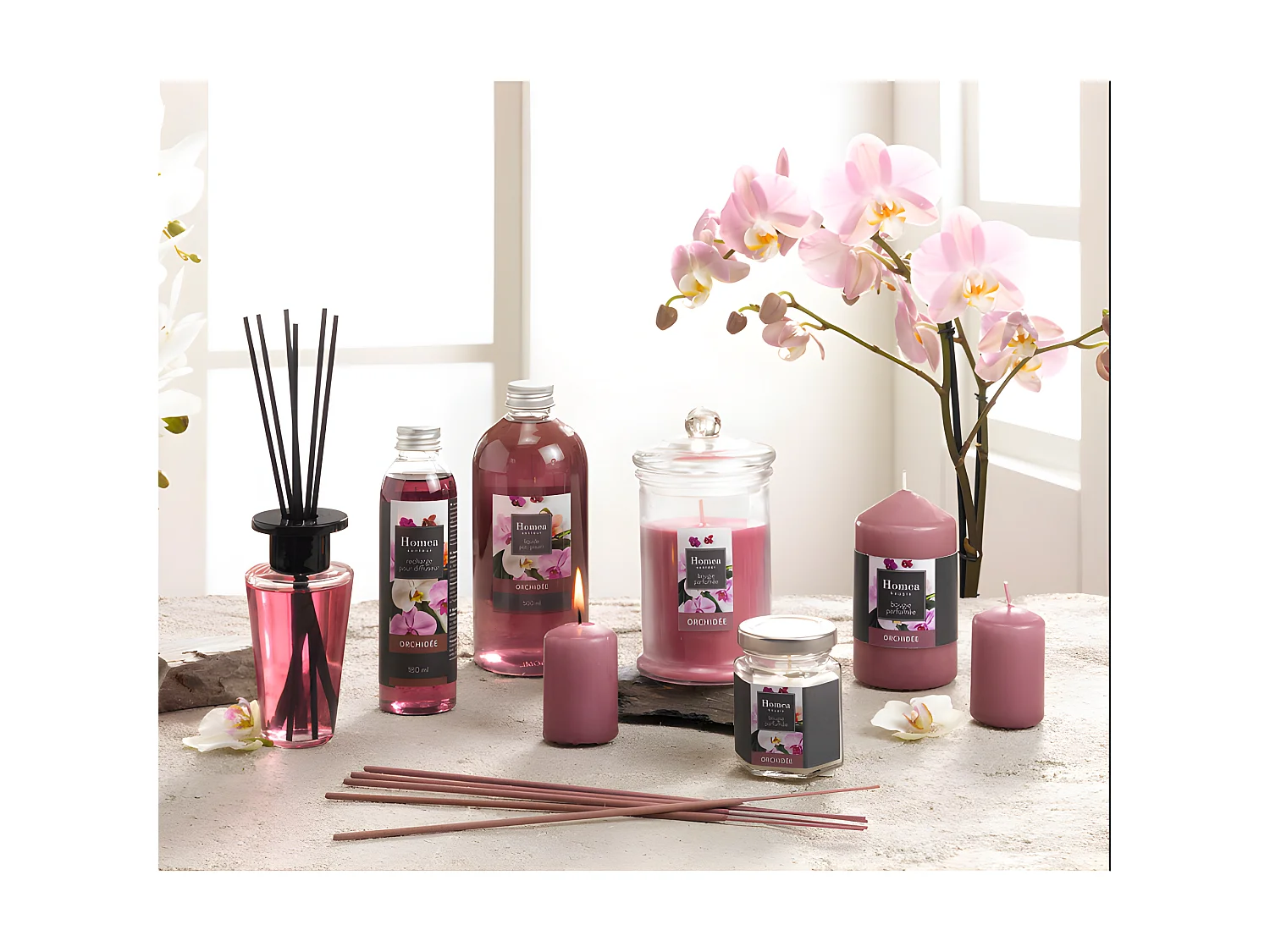 Bougie Verrine Parfumée "Essentiel II" 11cm Orchidée