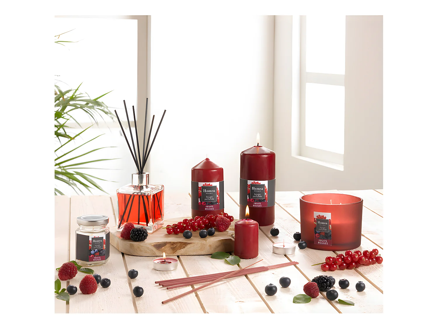 Bougie Verrine Parfumée "Essentiel II" 11cm Fruits Rouges