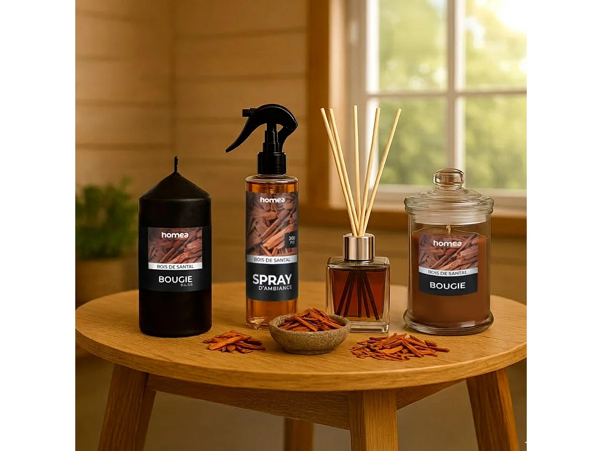 Bougie Verrine Parfumée "Essentiel II" 8cm Bois de Santal