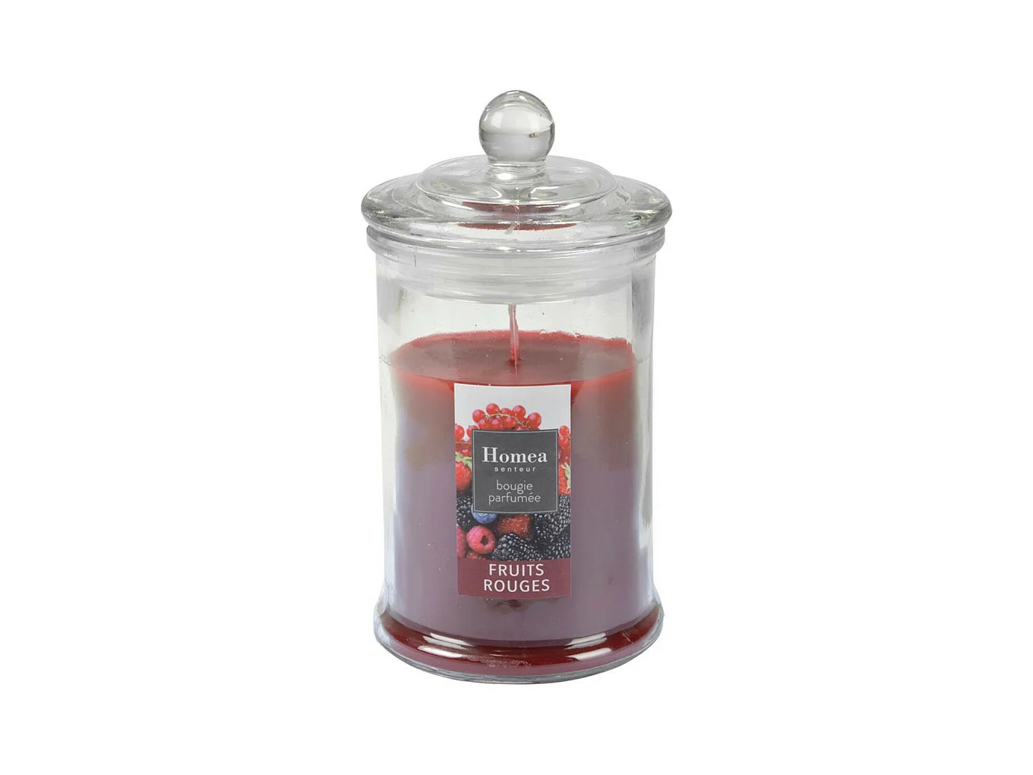 Bougie Parfumée Bocal "Essentiel II" 15cm Fruits Rouges