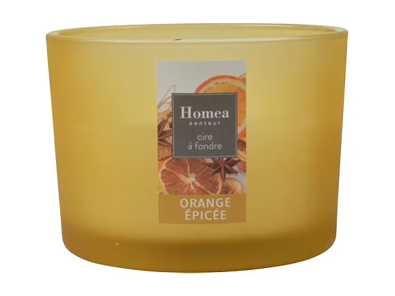 Bougie Verrine Parfumée "Essentiel II" 11cm Orange Epicée