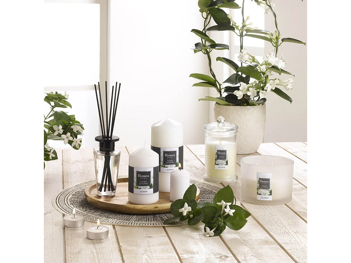 Bougie Verrine Parfumée "Essentiel II" 8cm Jasmin