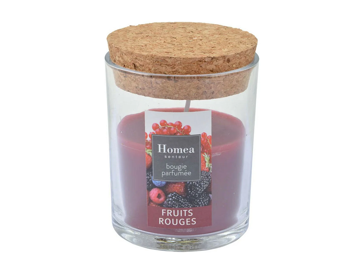 Bougie Verrine Parfumée "Essentiel II" 8cm Fruits Rouges