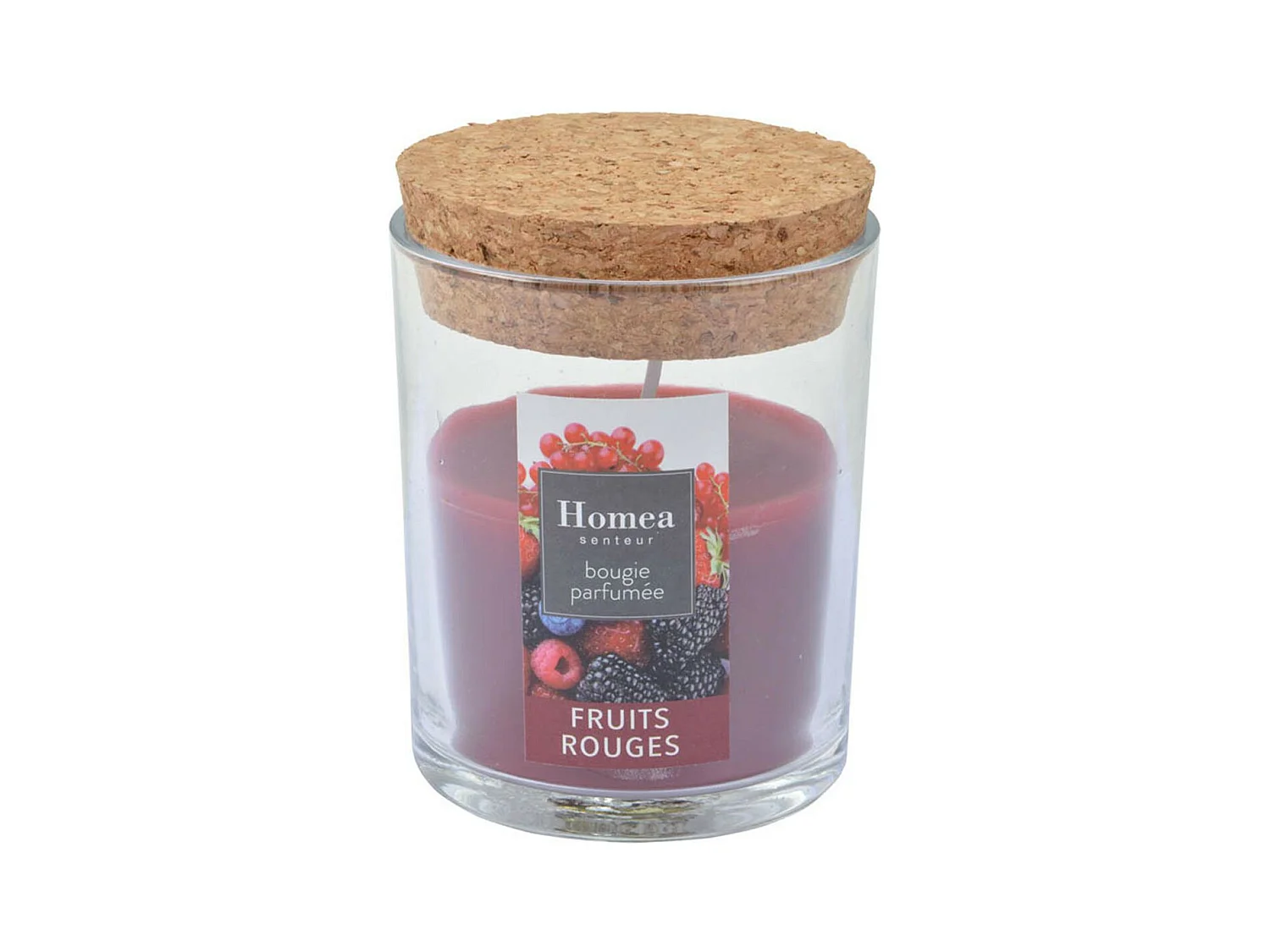 Bougie Verrine Parfumée "Essentiel II" 8cm Fruits Rouges