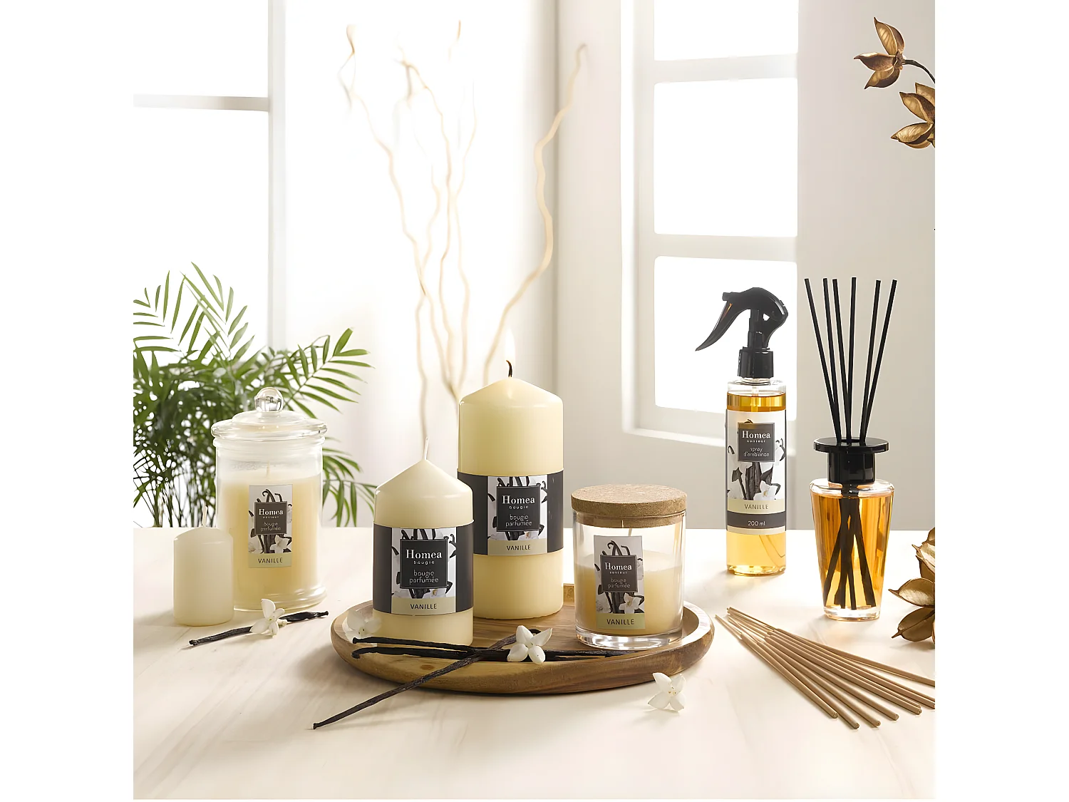 Bougie Verrine Parfumée "Essentiel II" 8cm Vanille