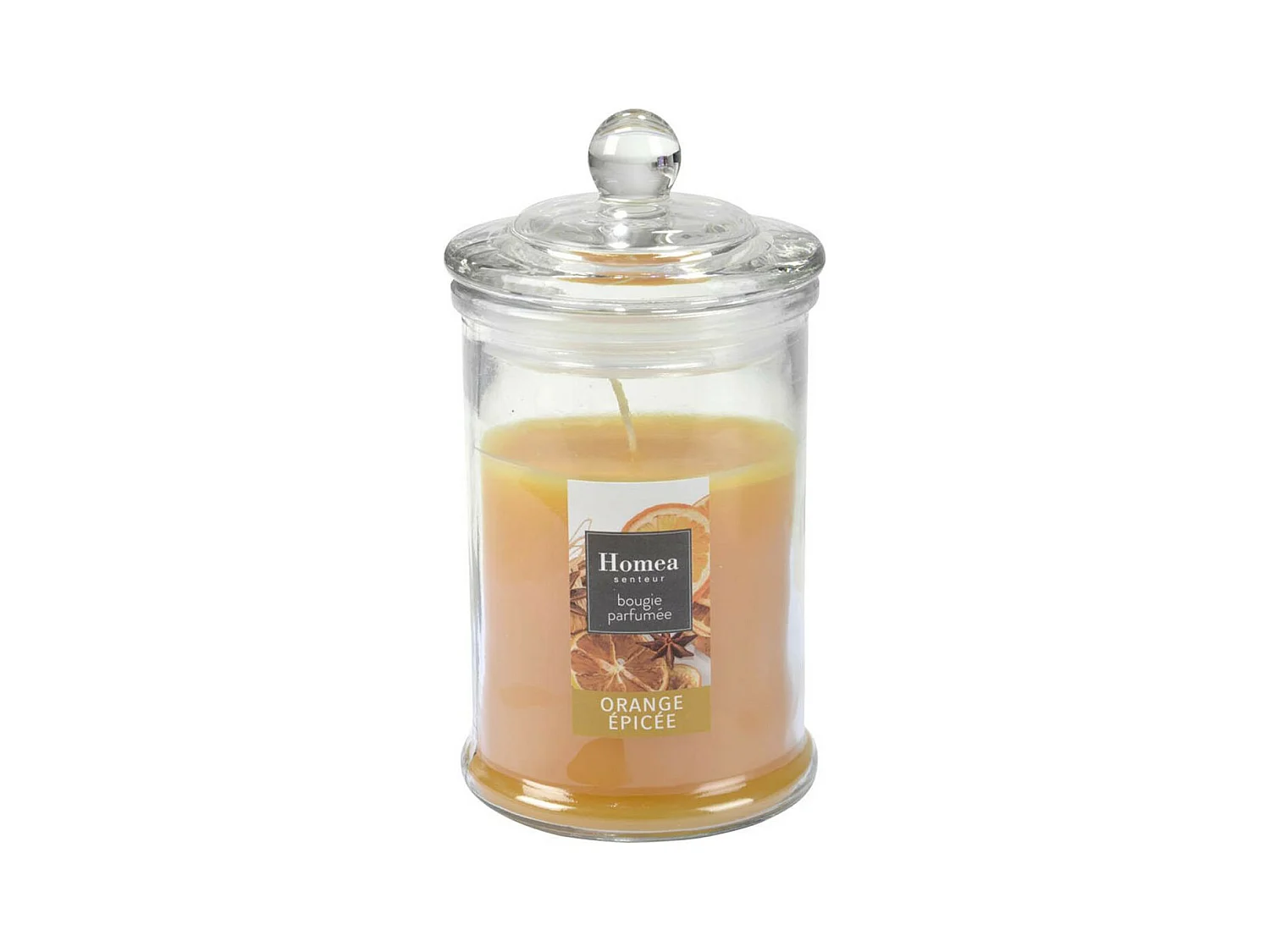 Bougie Parfumée Bocal "Essentiel II" 15cm Orange Epicée