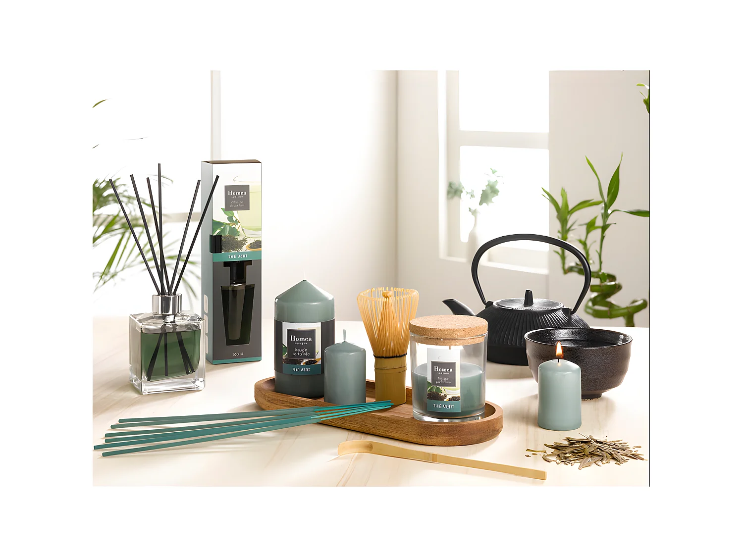 Bougie Verrine Parfumée "Essentiel II" 11cm Thé Vert