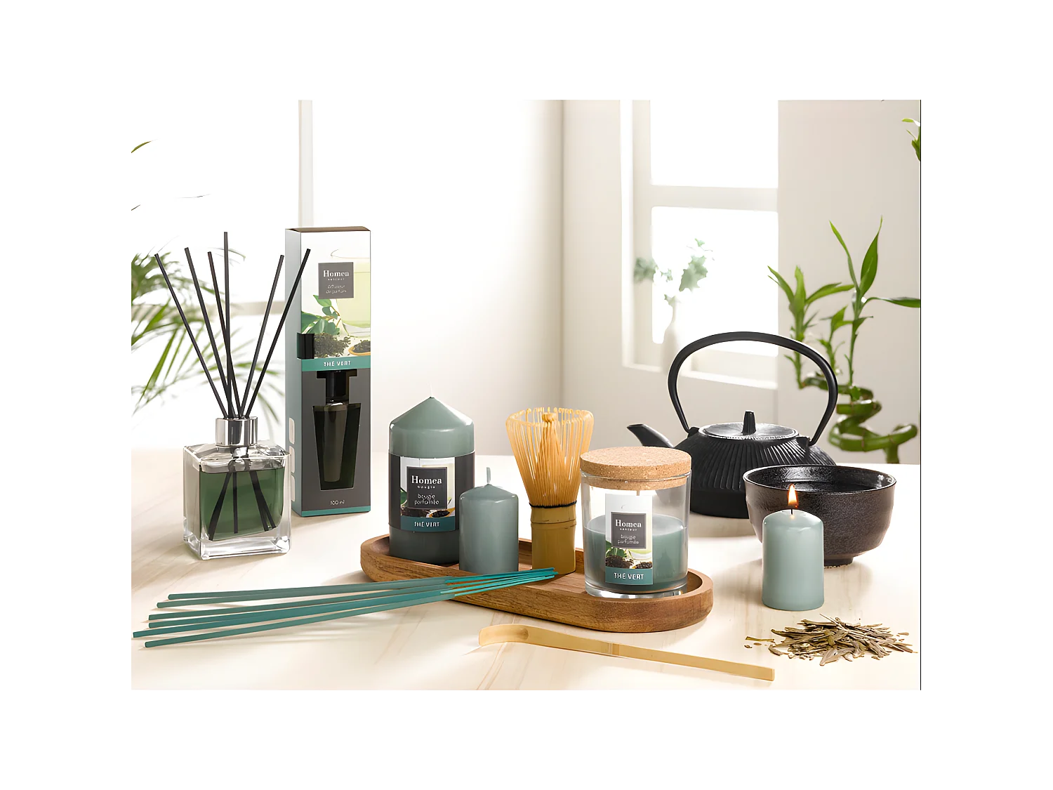 Bougie Verrine Parfumée "Essentiel II" 11cm Thé Vert