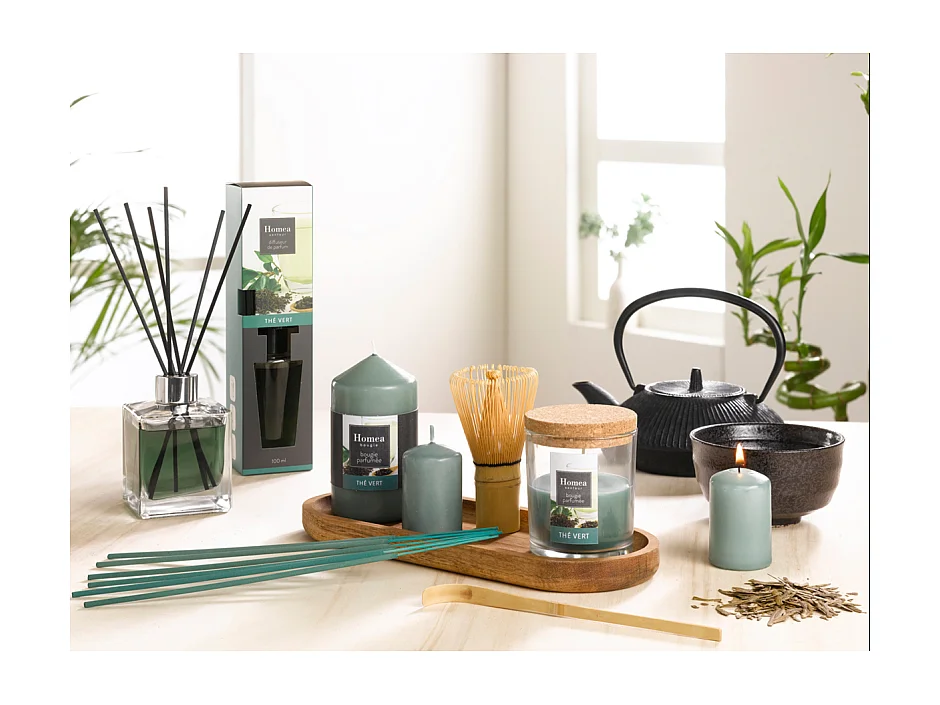 Bougie Verrine Parfumée "Essentiel II" 11cm Thé Vert