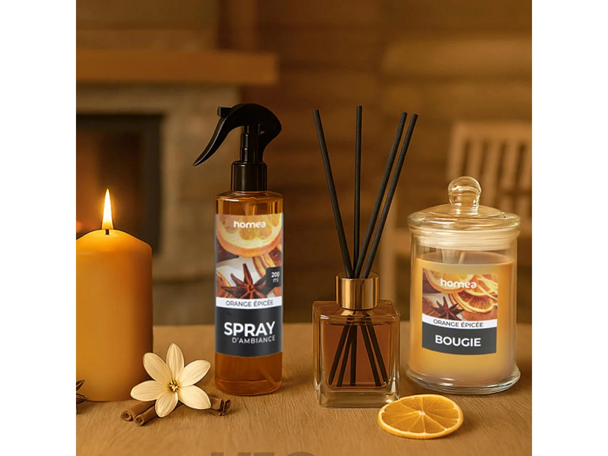 Bougie Verrine Parfumée "Essentiel II" 8cm Orange Epicée
