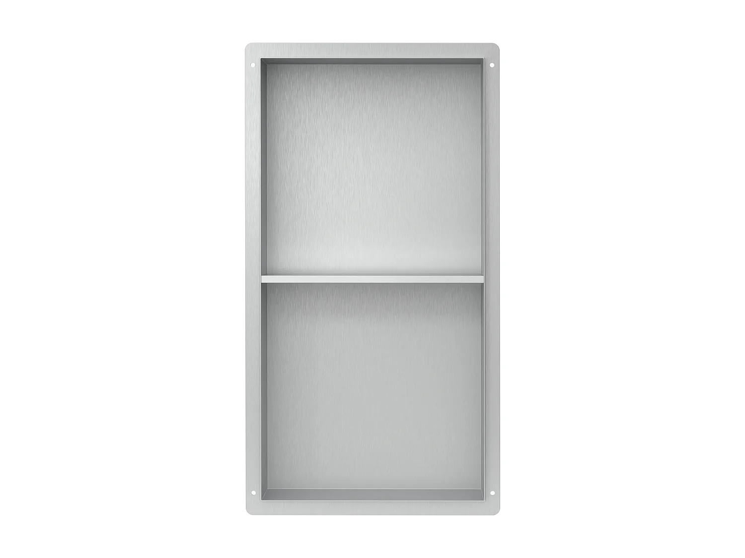 Niche murale Niche de douche 2 niveaux Acier inoxydable Étagère de douche Argent