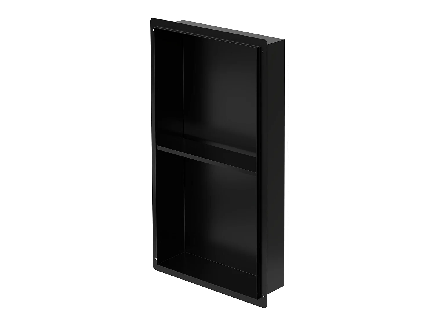 Niche murale Niche de douche 2 niveaux Acier inoxydable Étagère de douche Noir 3