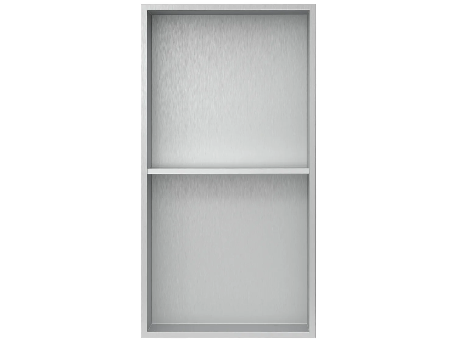 Niche murale Niche de douche 2 niveaux Acier inoxydable Étagère de douche Argent