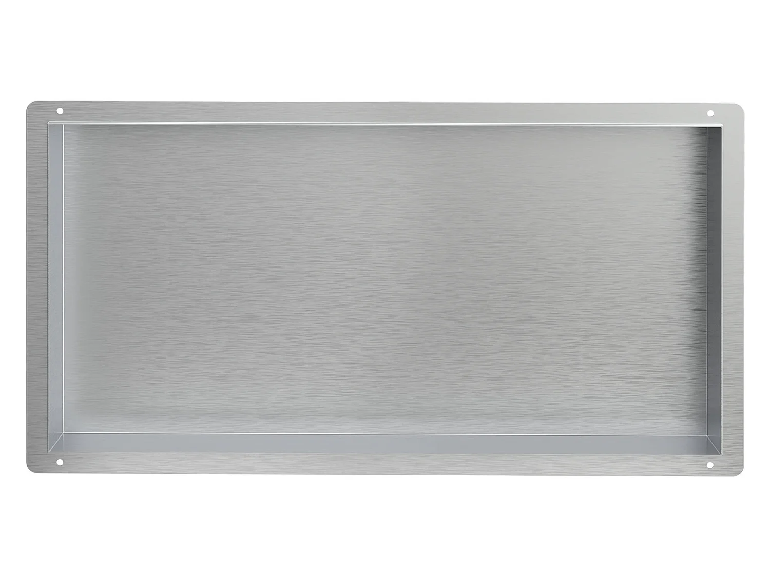 Nicho de ducha 60x30 cm marco de acero inoxidable plateado estante de ducha empotrado en la pared