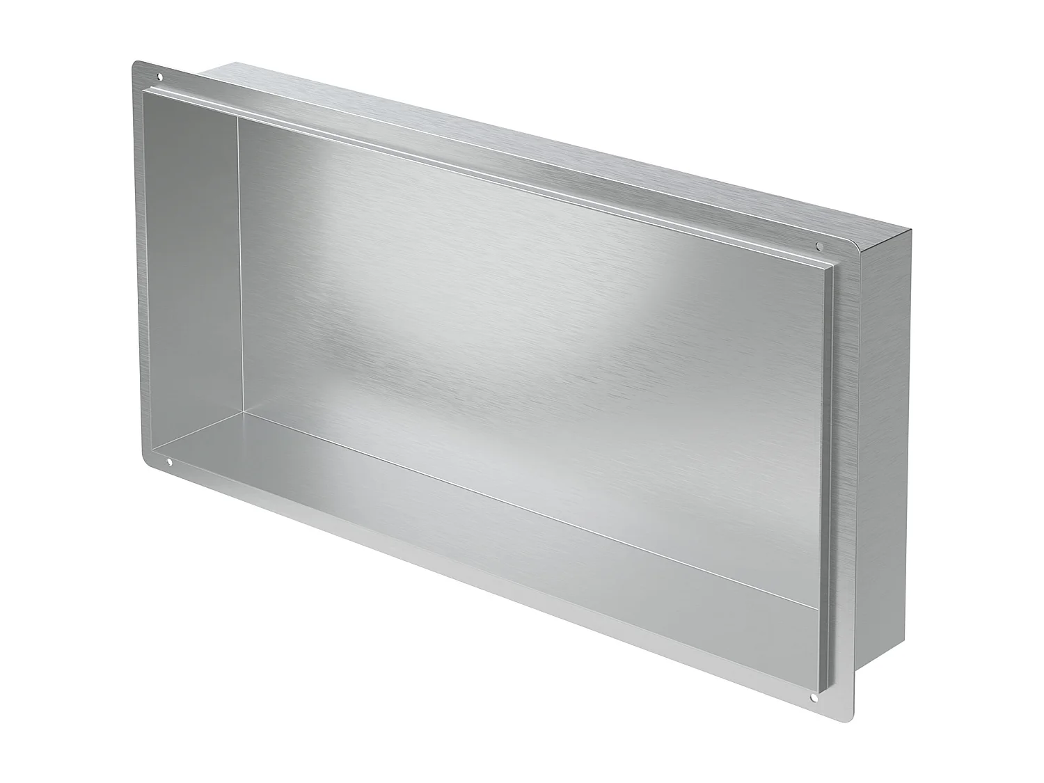 Niche de douche 60x30 cm argent en acier inoxydable cadre encastré niche murale tablette de douche