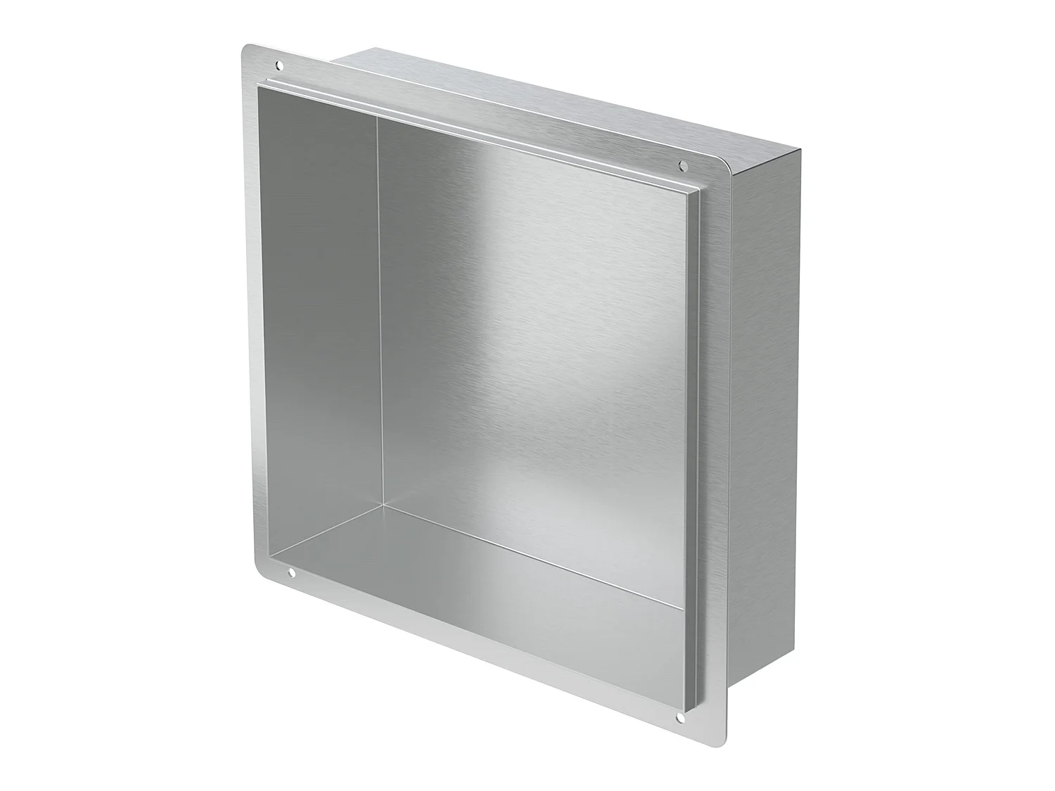 Niche de douche 30x30 cm argent en acier inoxydable cadre encastré niche murale tablette de douche