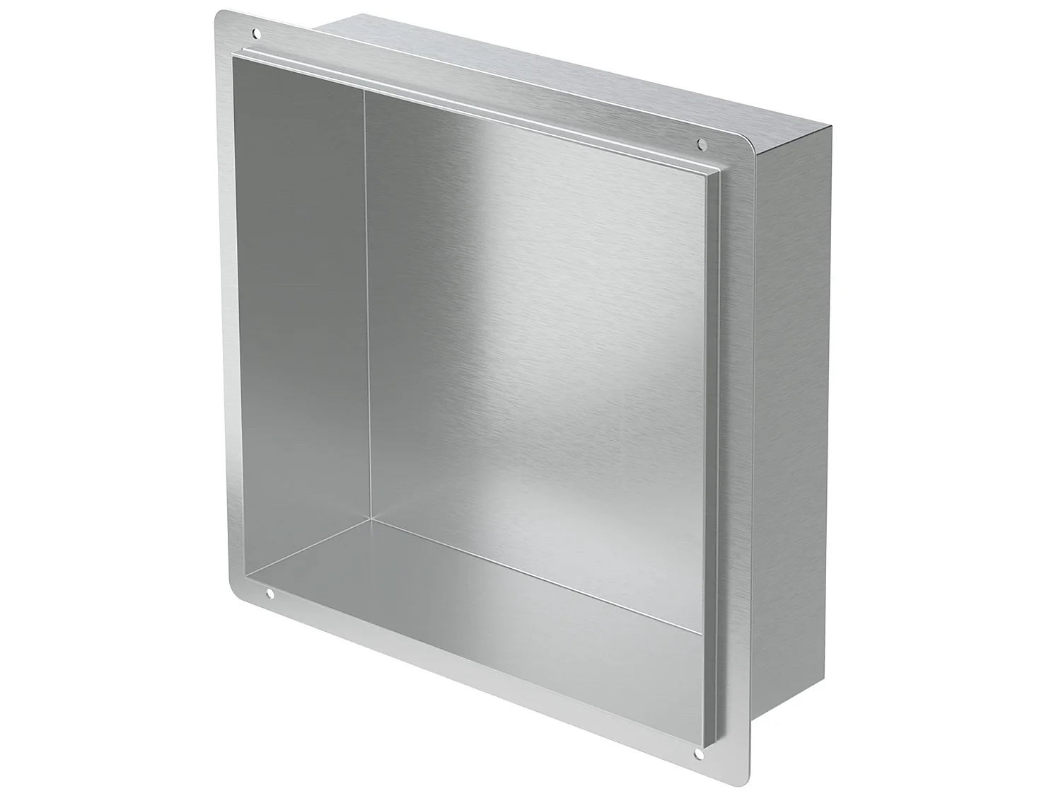 Niche de douche 30x30 cm argent en acier inoxydable cadre encastré niche murale tablette de douche