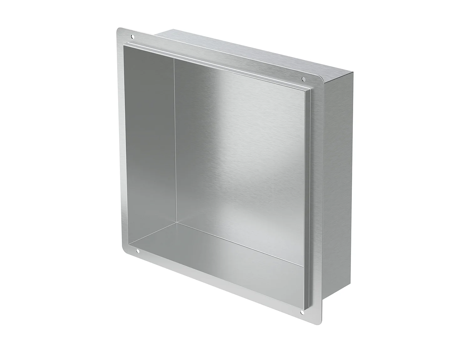 Niche de douche 30x30 cm argent en acier inoxydable cadre encastré niche murale tablette de douche