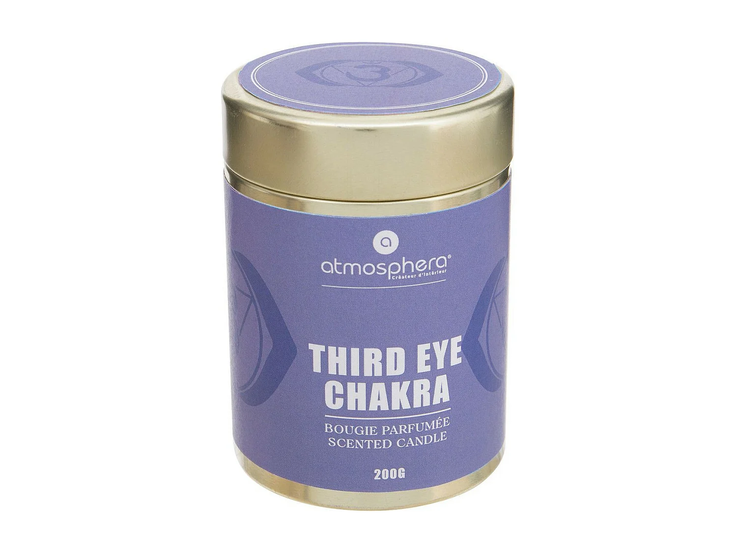 Bougie Parfumée "Chakra" 200g Mauve Couronne