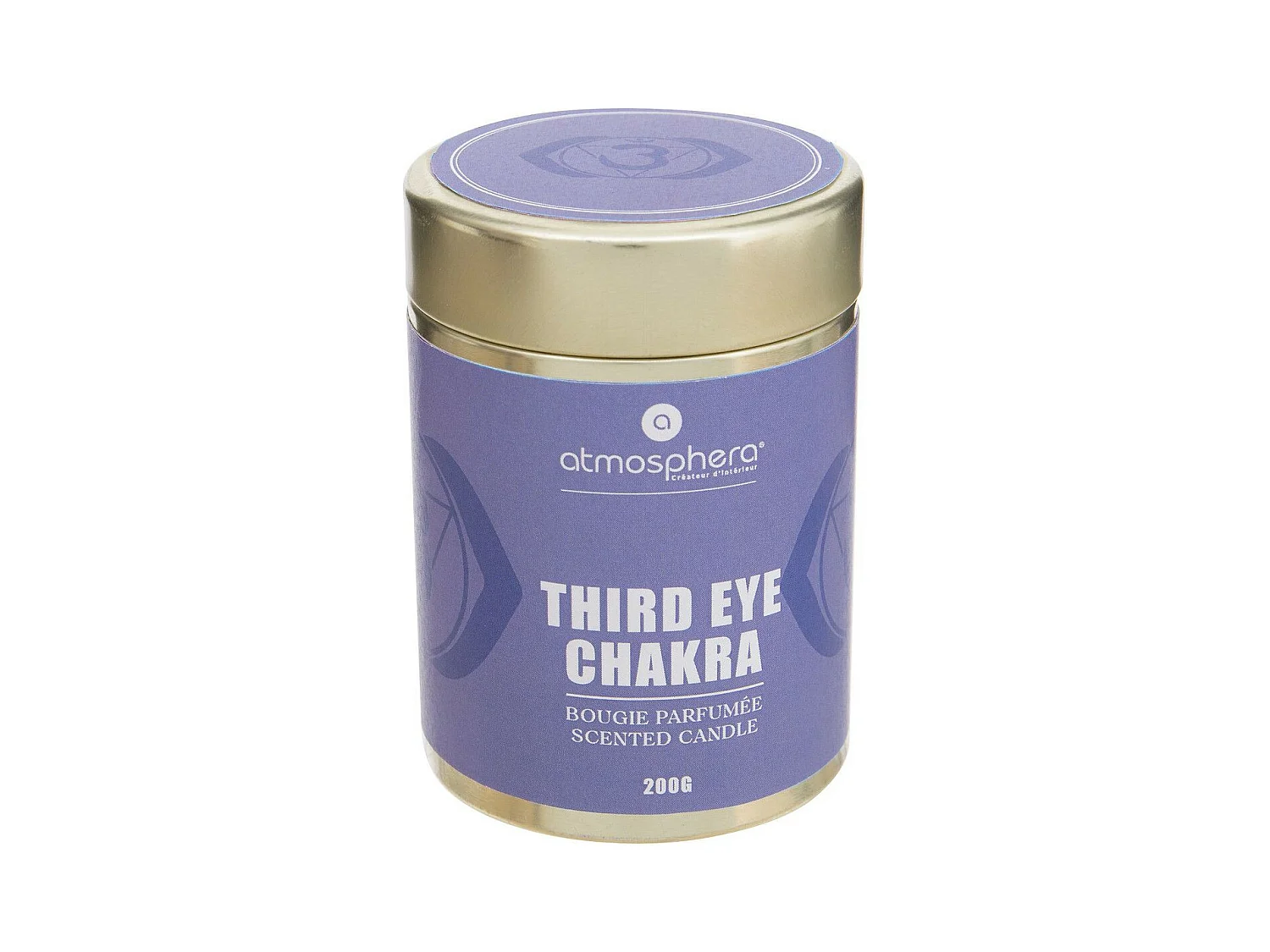 Bougie Parfumée "Chakra" 200g Mauve Couronne