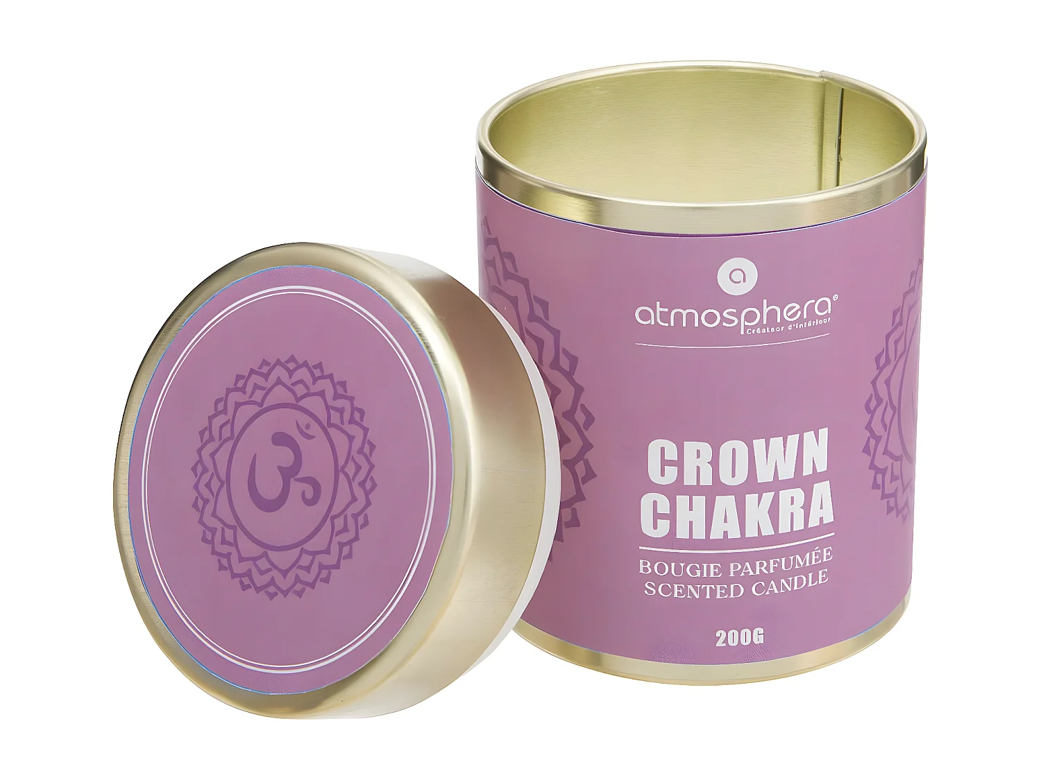 Bougie Parfumée "Chakra" 200g Violet 3ème Œil