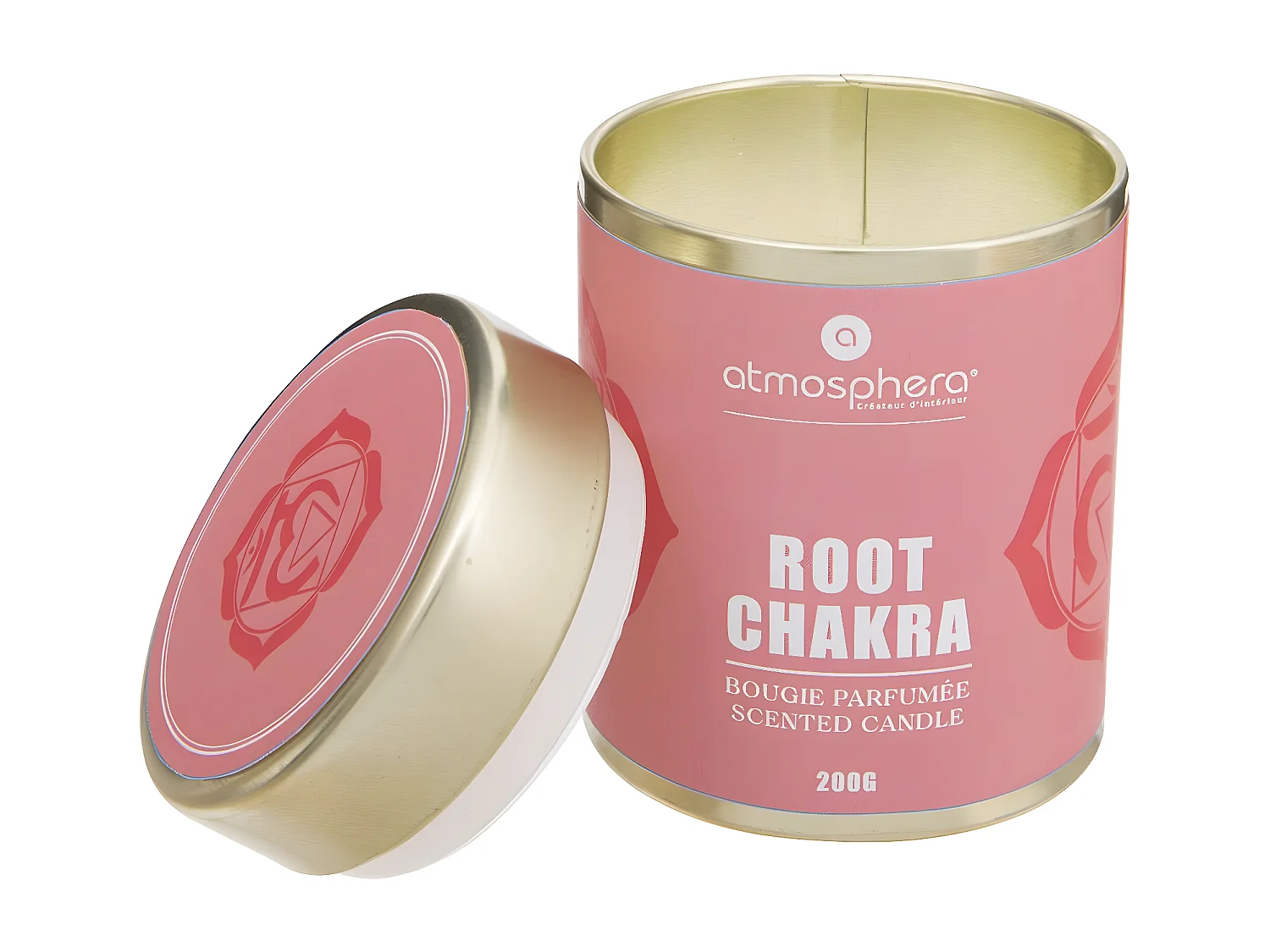 Bougie Parfumée "Chakra" 200g Rouge Racine