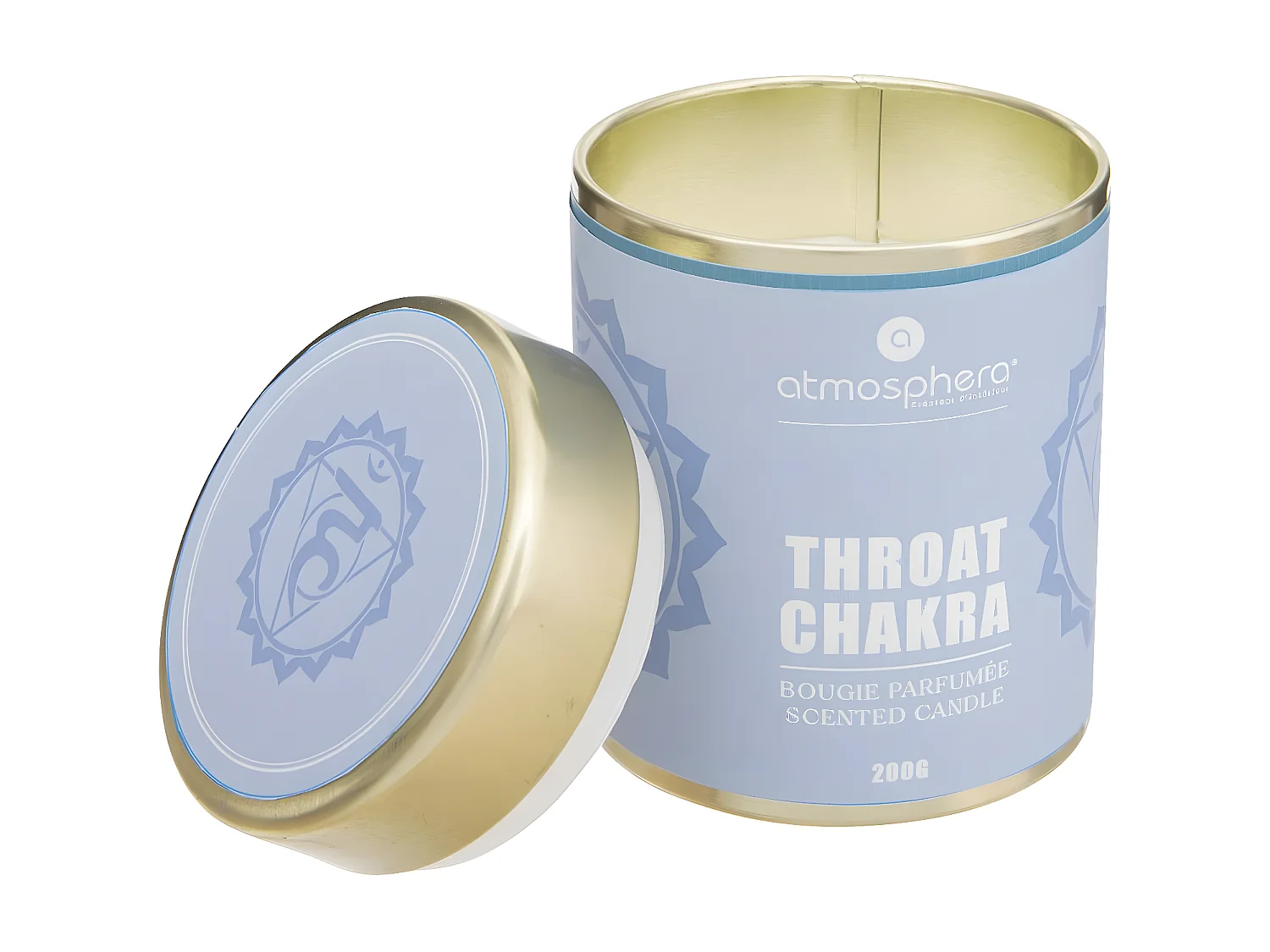 Bougie Parfumée "Chakra" 200g Bleu Gorge