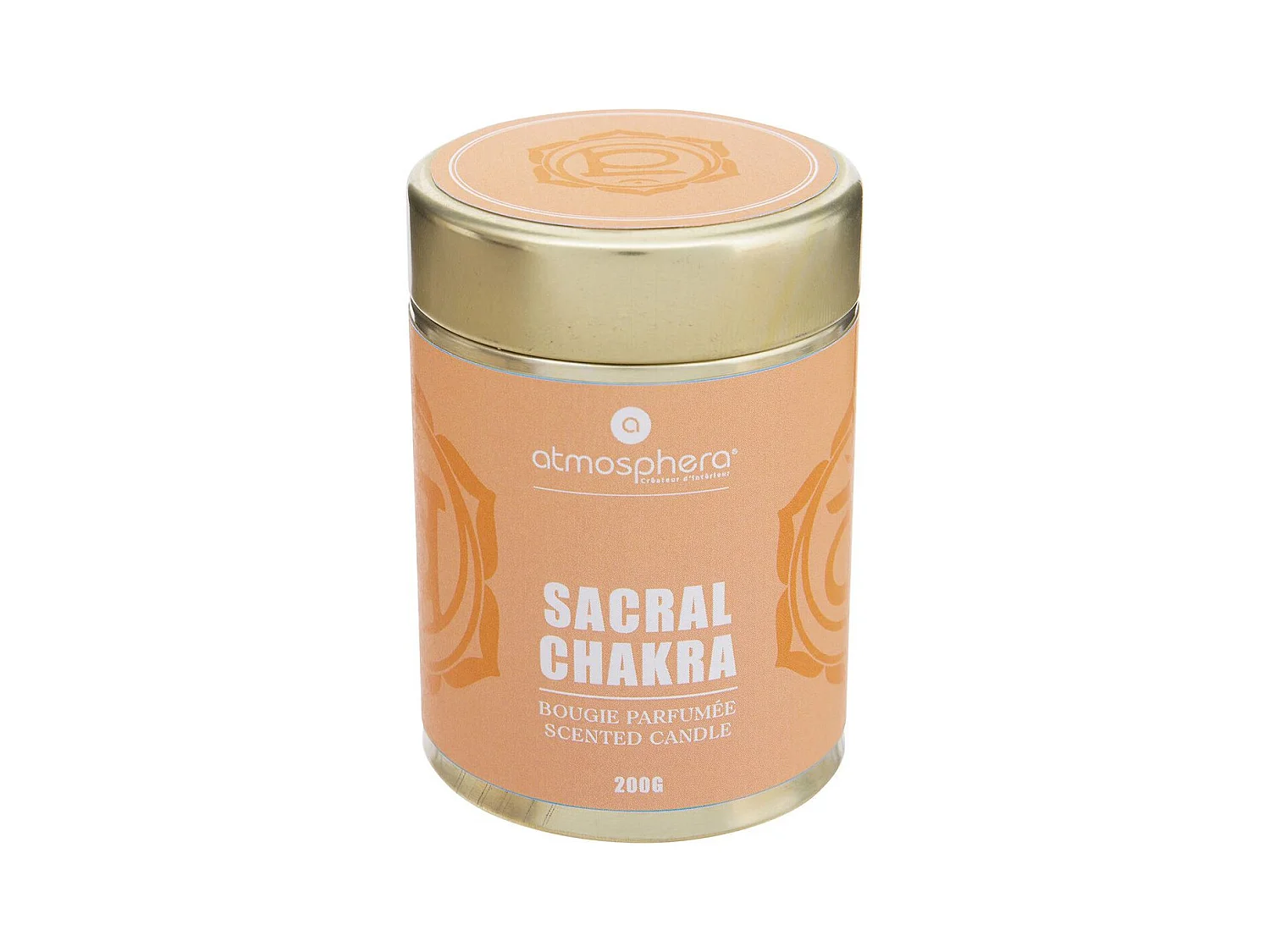 Bougie Parfumée "Chakra" 200g Orange Sacré