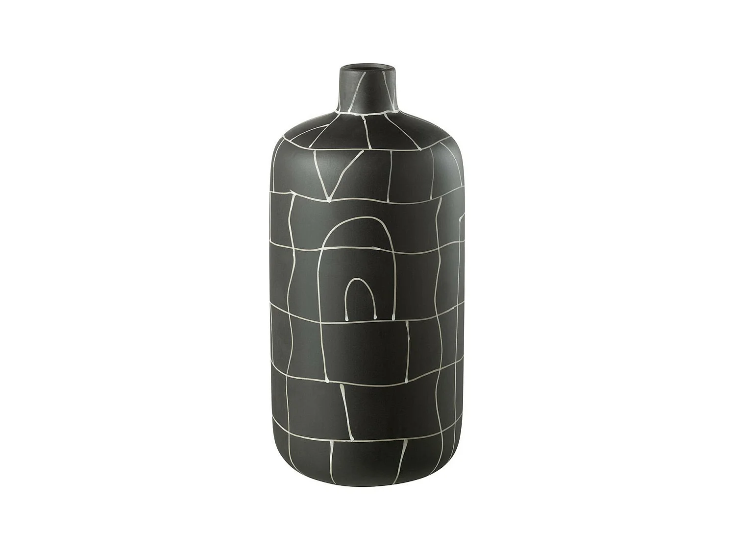 Vase Bouteille en Céramique "Japan" 37cm Noir