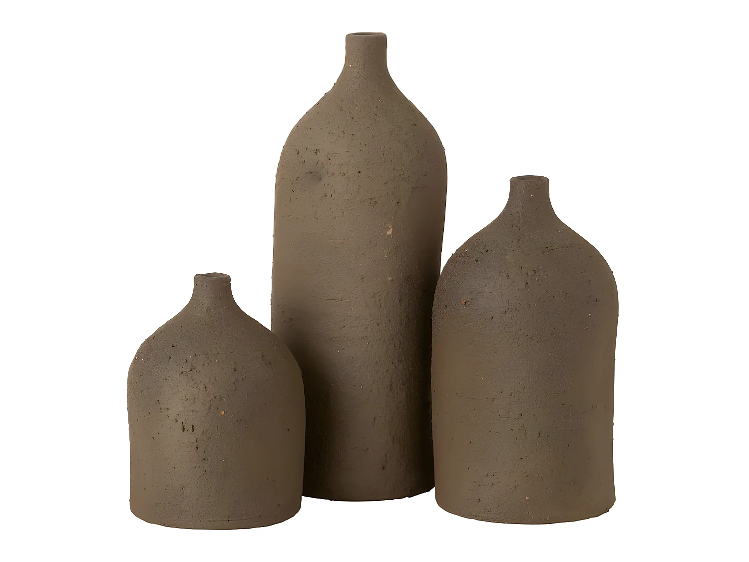 Vase Bouteille en Céramique "Enya" 20cm Marron