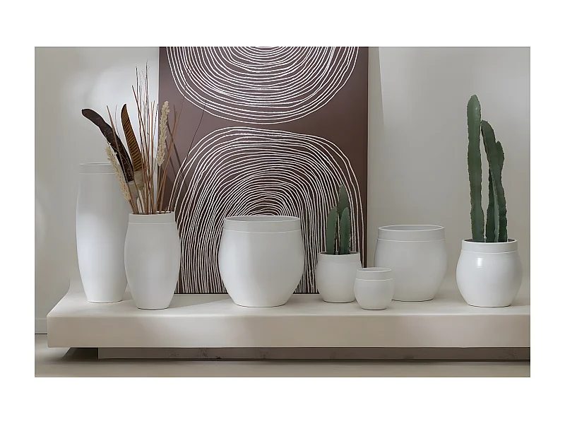 Cache-Pot en Céramique "Keramiek" 29cm Blanc