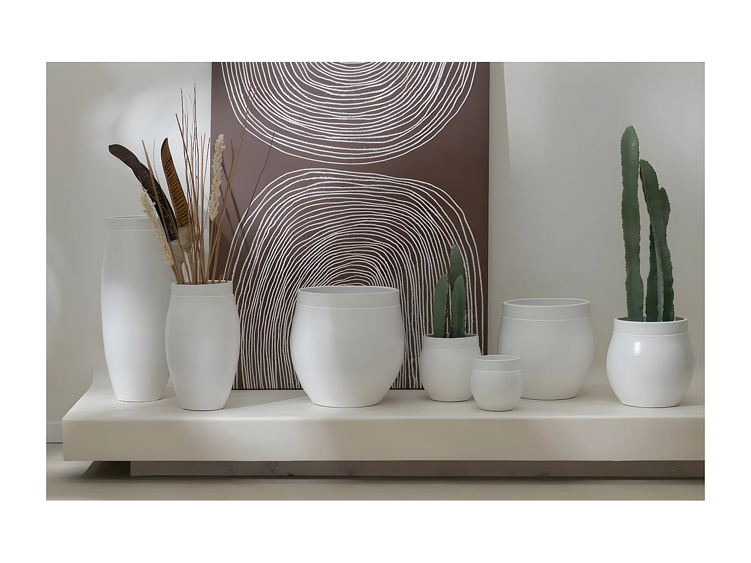 Cache-Pot en Céramique "Keramiek" 29cm Blanc