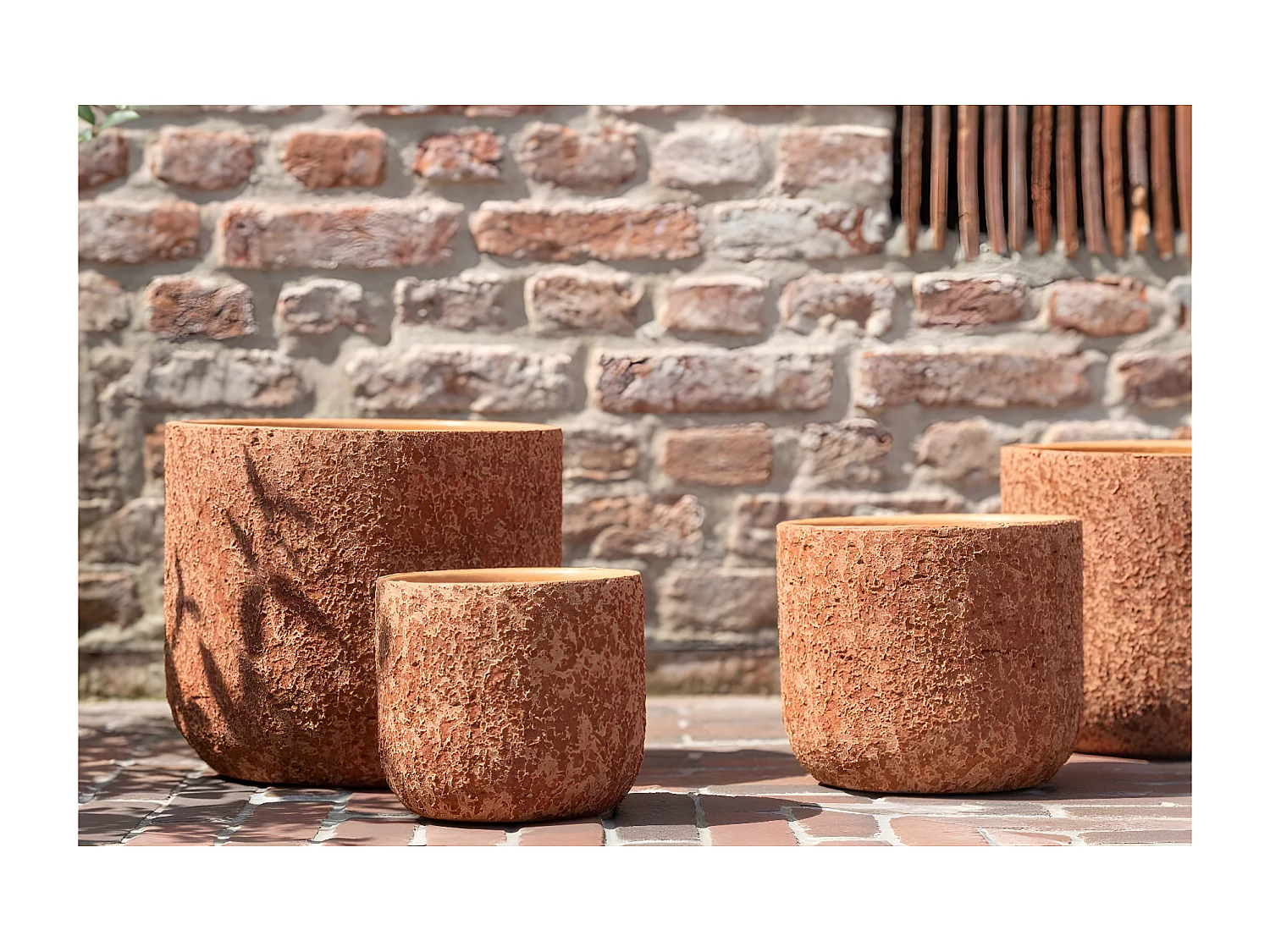Cache-Pot Design "Rugueux" 22cm Terracotta
