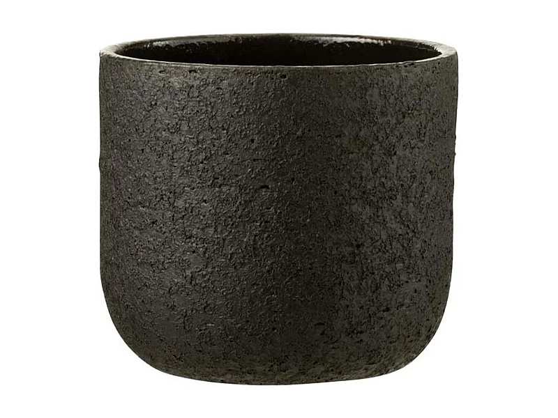 Cache-Pot Design "Rugueux" 22cm Noir