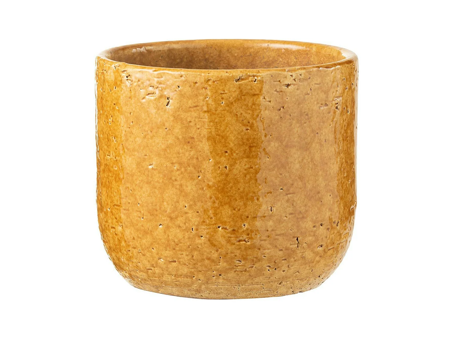 Cache-Pot en Céramique "Leo" 20cm Ocre