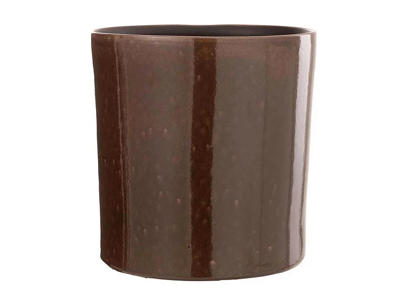 Cache-Pot en Céramique Design "Flek" 25cm Marron