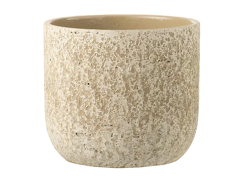 Cache-Pot Design "Rugueux" 22cm Beige