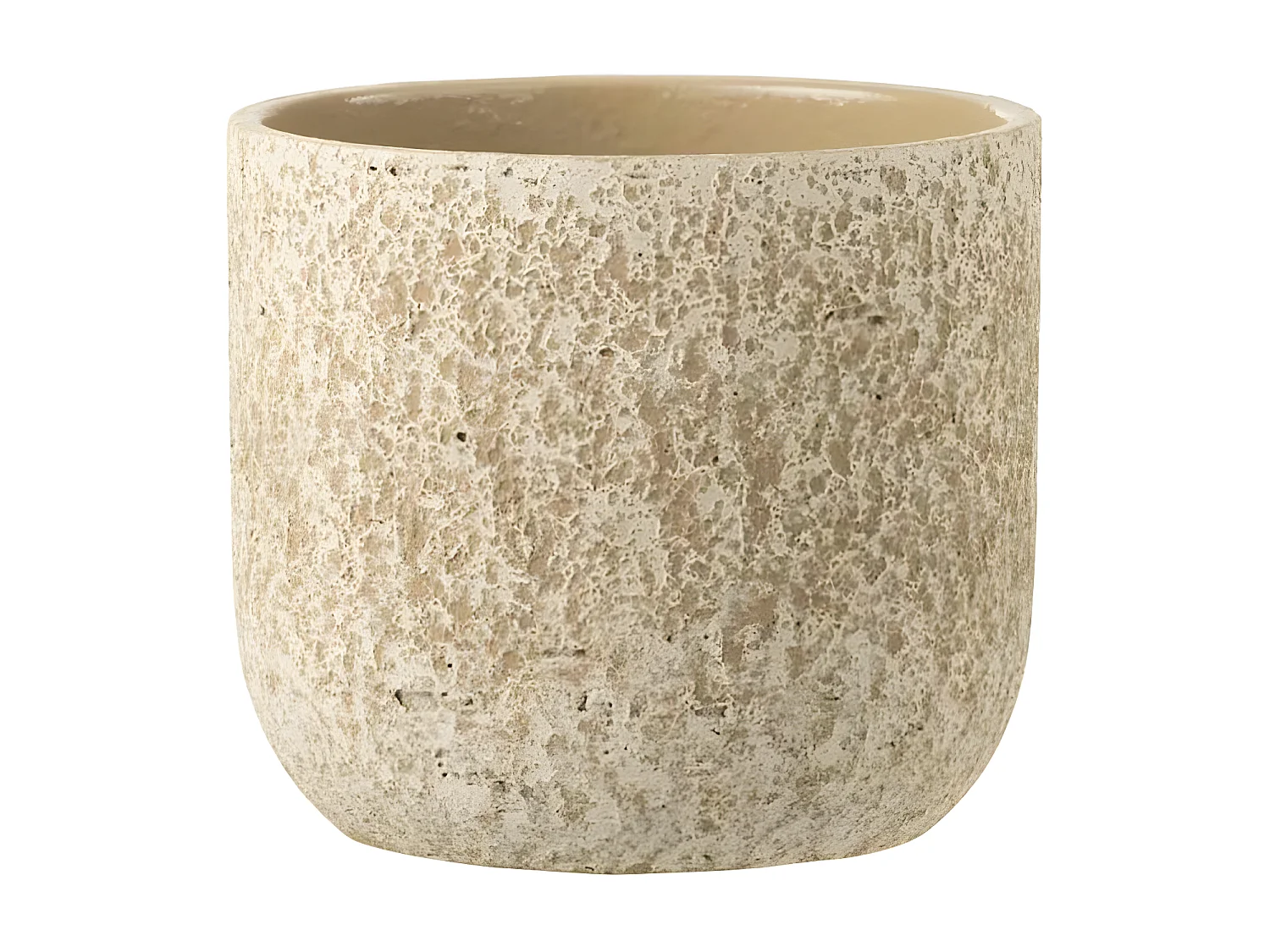 Cache-Pot Design "Rugueux" 22cm Beige