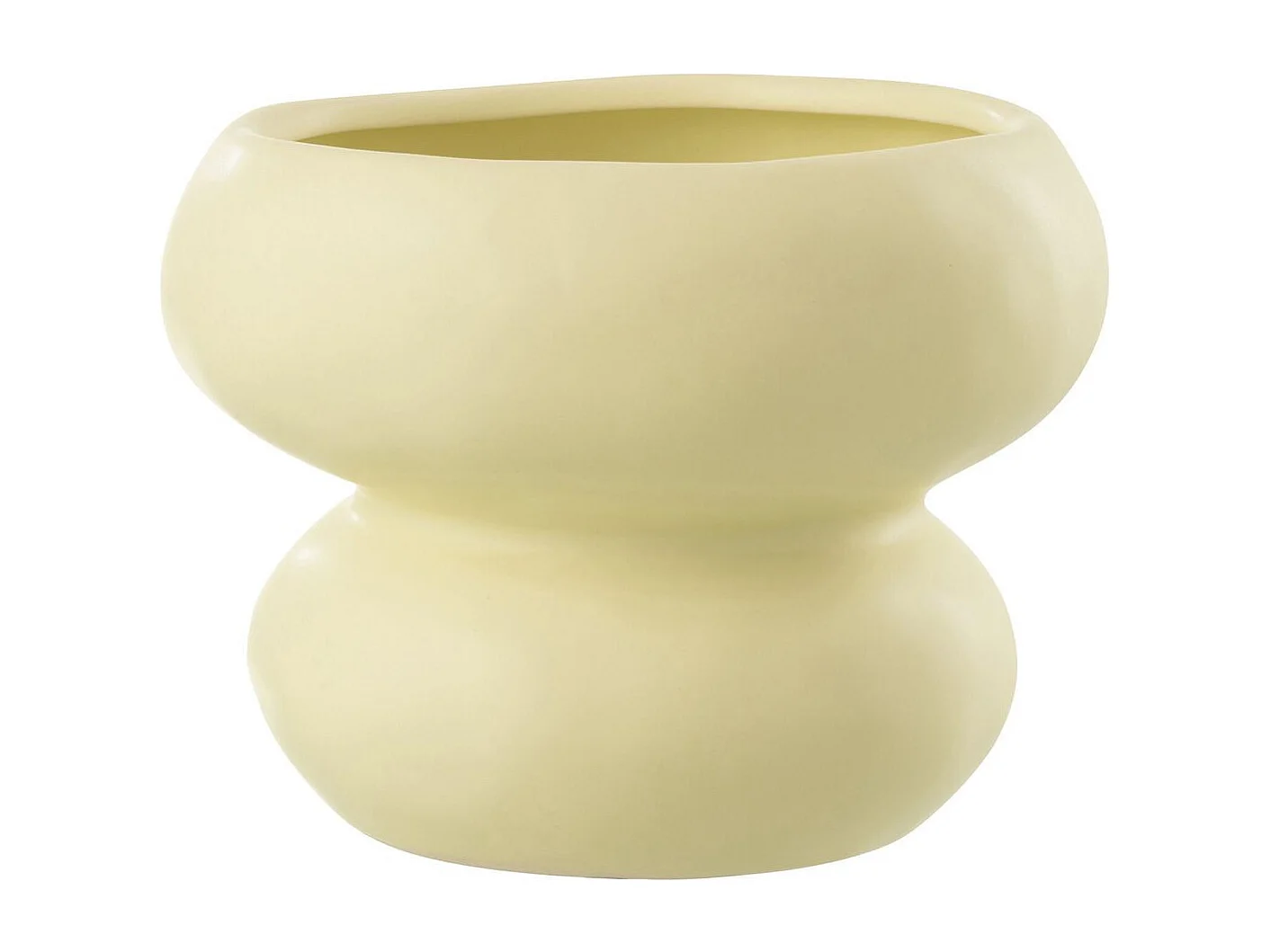 Cache-Pot en Porcelaine "Ryan" 19cm Jaune
