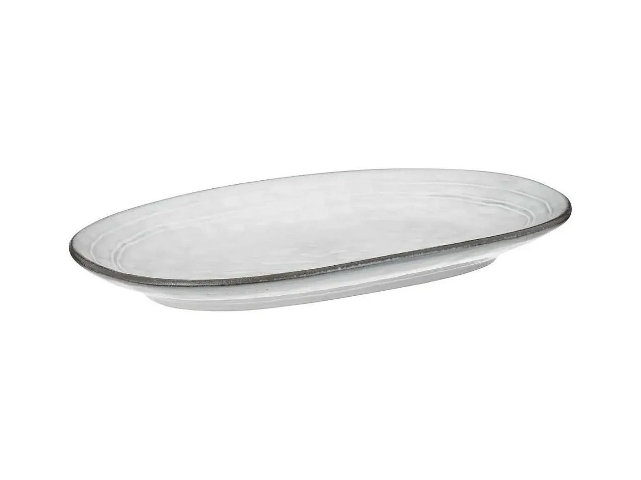 Plat de Présentation Déco "Flower" 37cm Bleu