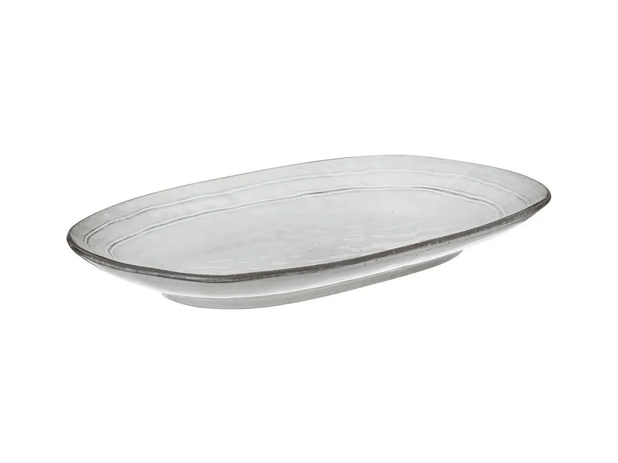 Plat de Présentation Déco "Flower" 37cm Gris