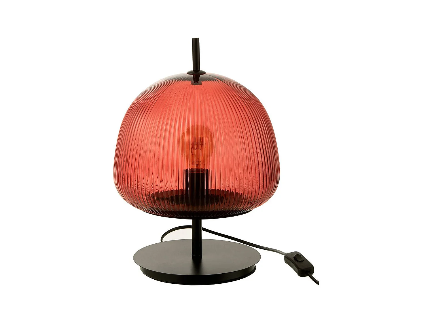 Lampe à Poser en Verre "Oasis" 25cm Rouge